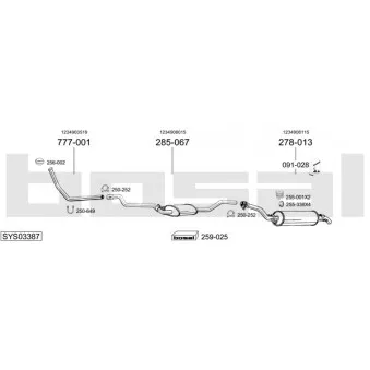 Echappement BOSAL SYS03387