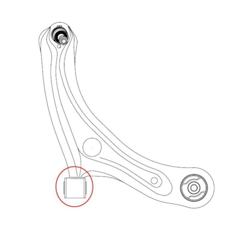 Silent bloc de l'essieu / berceau CTR GV0402 - Visuel 2