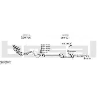 BOSAL SYS03444 - Echappement