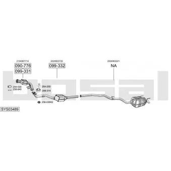 Echappement BOSAL SYS03489