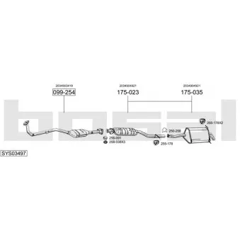 Echappement BOSAL SYS03497