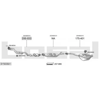 Echappement BOSAL SYS03501