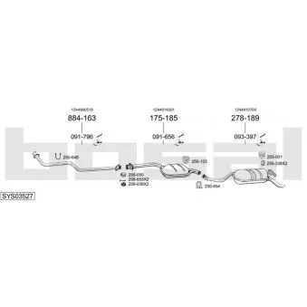 BOSAL SYS03527 - Echappement