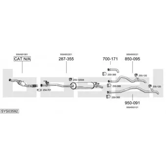 Echappement BOSAL SYS03592