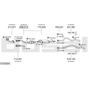 Echappement BOSAL SYS03594