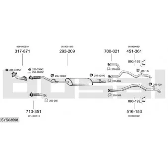 BOSAL SYS03598 - Echappement