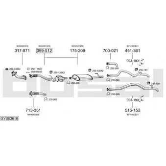 BOSAL SYS03618 - Echappement