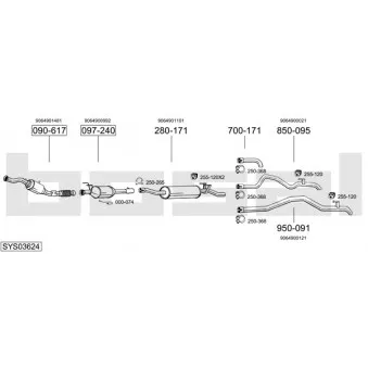 Echappement BOSAL SYS03624