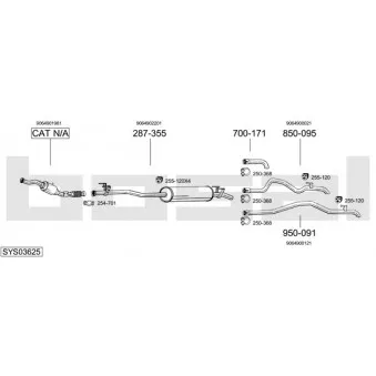 Echappement BOSAL SYS03625