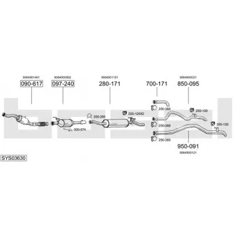 Echappement BOSAL SYS03630