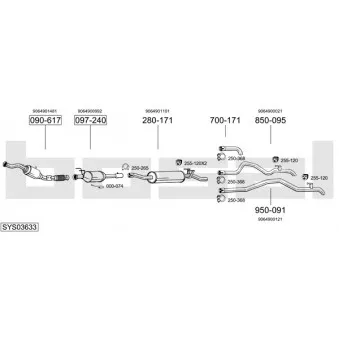 Echappement BOSAL SYS03633