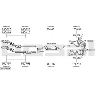 Echappement BOSAL SYS03676