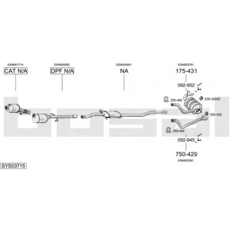 BOSAL SYS03715 - Echappement