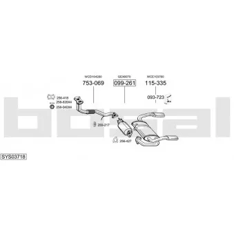 BOSAL SYS03718 - Echappement