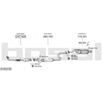 Echappement BOSAL SYS03728