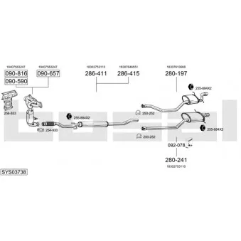 BOSAL SYS03738 - Echappement