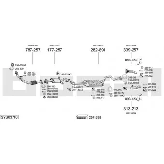 Echappement BOSAL SYS03780