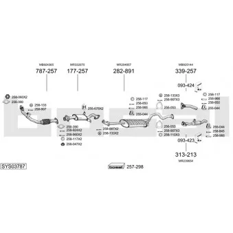 Echappement BOSAL SYS03787