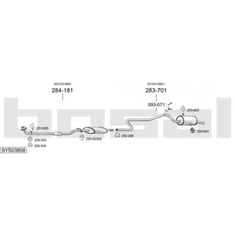 Echappement BOSAL SYS03858