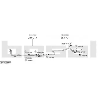 Echappement BOSAL SYS03859