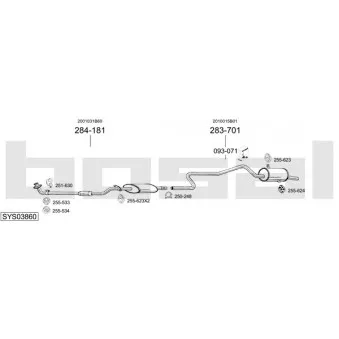 Echappement BOSAL SYS03860