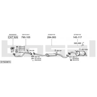 BOSAL SYS03874 - Echappement