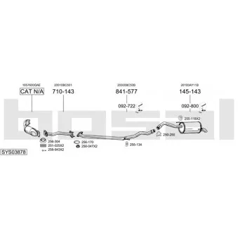 Echappement BOSAL SYS03878