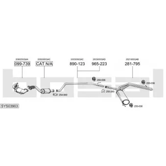 Echappement BOSAL SYS03903