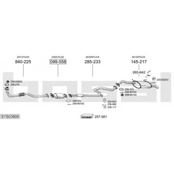 BOSAL SYS03909 - Echappement