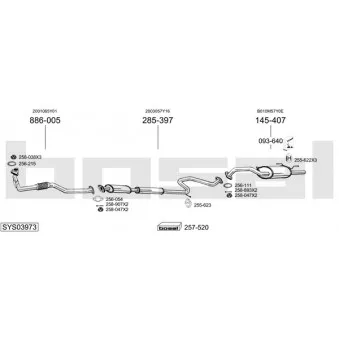 Echappement BOSAL SYS03973