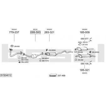 BOSAL SYS04012 - Echappement