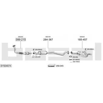 Echappement BOSAL SYS04074