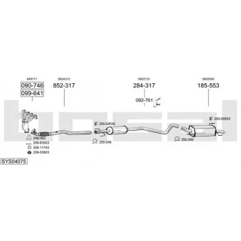 Echappement BOSAL SYS04075