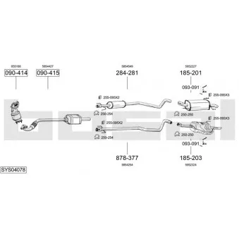 Echappement BOSAL SYS04078