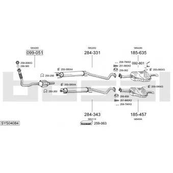 Echappement BOSAL SYS04084