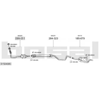 Echappement BOSAL SYS04085