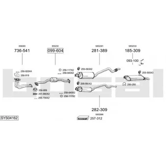 BOSAL SYS04162 - Echappement