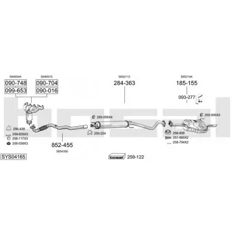 Echappement BOSAL SYS04165