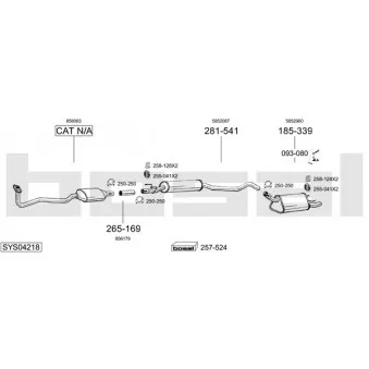 BOSAL SYS04218 - Echappement