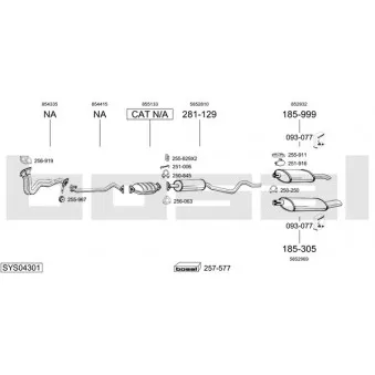 Echappement BOSAL SYS04301