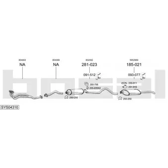 Echappement BOSAL SYS04310