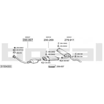 Echappement BOSAL SYS04353