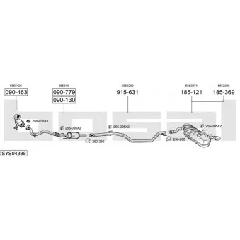 BOSAL SYS04388 - Echappement