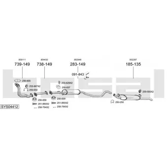 BOSAL SYS04412 - Echappement