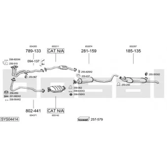 Echappement BOSAL SYS04414