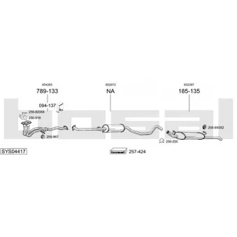 Echappement BOSAL SYS04417