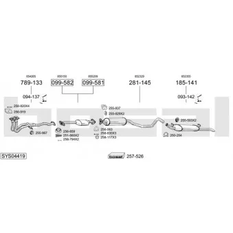 Echappement BOSAL SYS04419