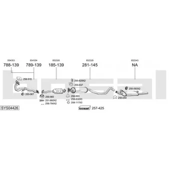 Echappement BOSAL SYS04426