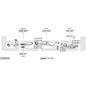 Echappement BOSAL SYS04429