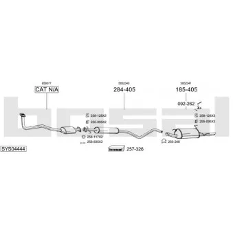 Echappement BOSAL SYS04444